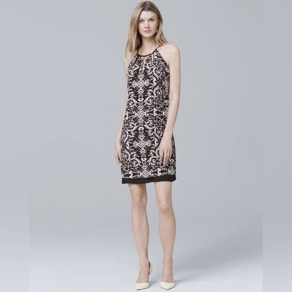 White House Black Market Dresses & Skirts - NWT White House Black Market Reversible Sleeveless Halter Dress in Black & Ecru